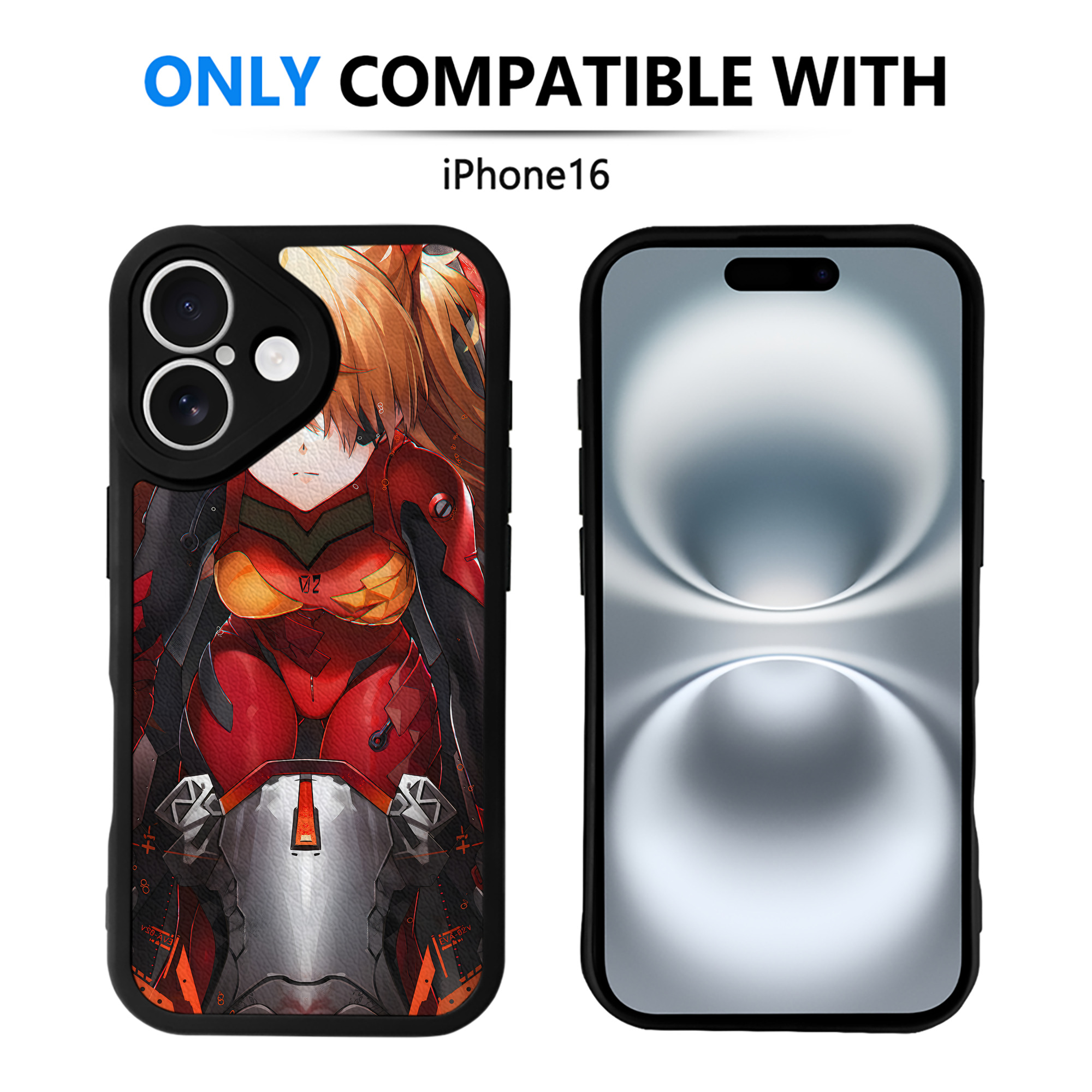 （画像用） EVA 新世紀エヴァンゲリオン 【iPhone 16シリーズ対応】シリコンスマホケース（レザー調） 材質：シリコン